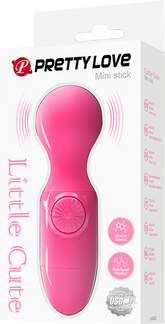Pretty Love Rechargeable Mini Stick Body Wand Massager Pink Body Wands